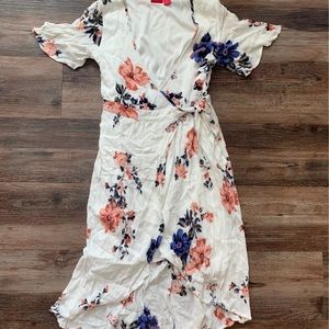 Daytrip Floral Wrap Midi Dress